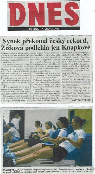 MČR 2005 na trenažéru v Olomouci (1)