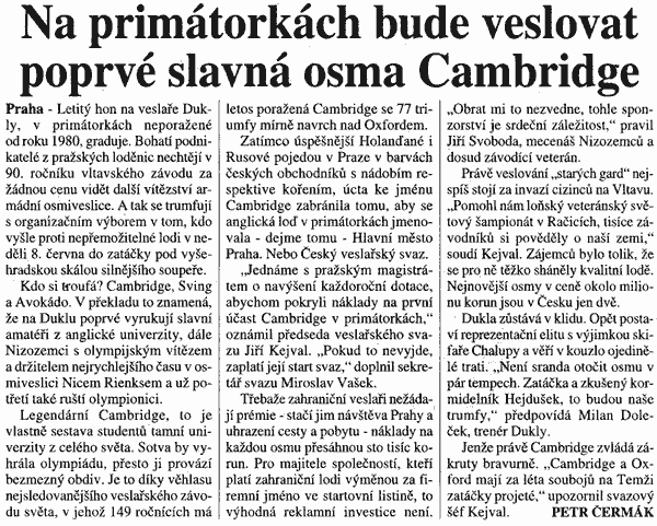 Článek z novin - Primátorky

